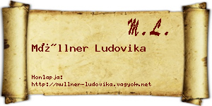 Müllner Ludovika névjegykártya